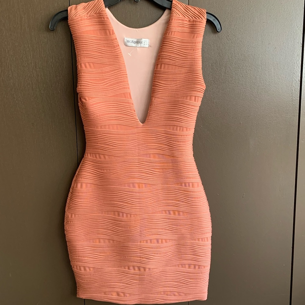 Textured bodycon dress